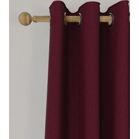 M&S Brushed Eyelet Blackout Thermal Curtains Dark Red