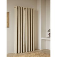M&S Basketweave Eyelet Curtains Cream