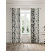 V&A Palampore Trail Eyelet Curtains Blue Mix