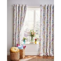 Laura Ashley Wild Meadow Pure Cotton Eyelet Blackout Curtains Multi