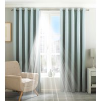 Riva Home Twilight Blackout Eyelet Curtains in Duck Egg Blue - Size 229 cm x 229 cm