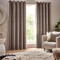 Yard Heavy Chenille Room Darkening Eyelet Curtains - Grey/Brown - Size 229 cm x 229 cm