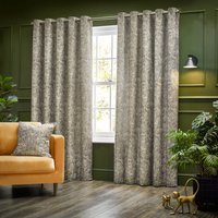 Wylder Bengal Eyelet Curtains - Beige - Size 168 cm x 229 cm