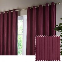 Paoletti Corinthian Velvet Room Darkening Eyelet Curtains - Red - Size 168 cm x 137 cm