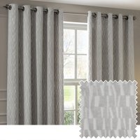 Paoletti Manhattan Velvet Room Darkening Eyelet Curtain Pair, Silver - Grey - Size 168 cm x 229 cm
