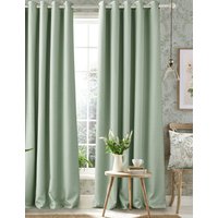 Laura Ashley Stephanie Eyelet Blackout Curtains Light Green
