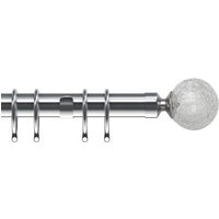 Crash 28mm Curtain Poles Satin Silver