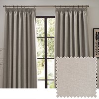 furn. Dawn Blackout Pencil Pleat Curtains - Beige - Size 229 cm x 229 cm
