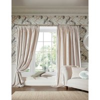Laura Ashley Loretta Pencil Pleat Curtains Beige
