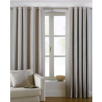Paoletti Atlantic Twill Woven Eyelet Curtains in Natural - Size 229 cm x 183 cm