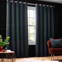 Paoletti Paolleti Galaxy Room Darkening Eyelet Curtains - Green - Size 229 cm x 183 cm