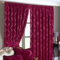 Paoletti Winchester Pencil Pleat Curtains - Pink - Size 168 cm x 183 cm