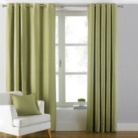 Paoletti Atlantic Eyelet Curtains - Green - Size 229 cm x 229 cm