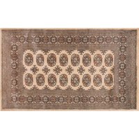 Bokhara 60x90cm Hand-Knotted Wool Rug In Beige