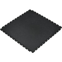Clarke FLB2 Black Interlocking PVC Floor Tile (Single)