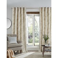 Laura Ashley Pussy Willow Eyelet Curtains Grey Mix