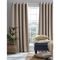Laura Ashley Stephanie Eyelet Blackout Curtains Natural