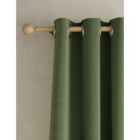 M&S Brushed Eyelet Blackout Thermal Curtains Olive