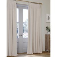 M&S Brushed Pencil Pleat Blackout Ultra Thermal Curtains Champagne