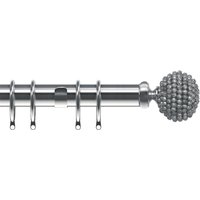 28mm Mia Curtain Pole Satin Silver