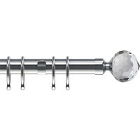 28mm Bella Curtain Pole Satin Silver