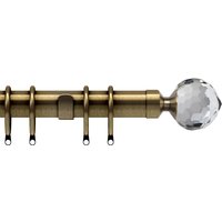 28mm Bella Curtain Pole Antique Brass