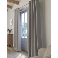 M&S Brushed Eyelet Ultra Thermal Blackout Curtains Light Grey
