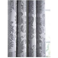 Catherine Lansfield Damask Jacquard Eyelet Lined Curtains